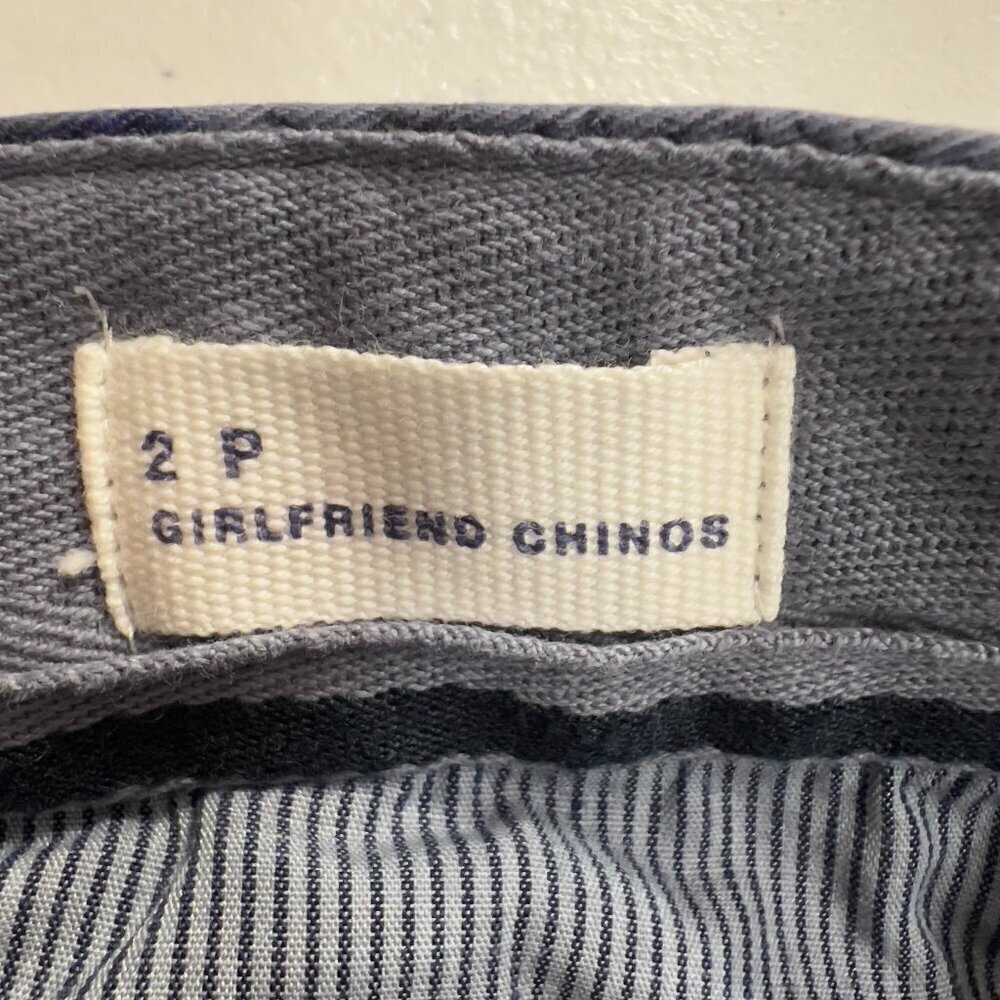 NWTGAP Girlfriend Chinos Blue Floral Pants Women's 2P NWT - Picture 8 of 10